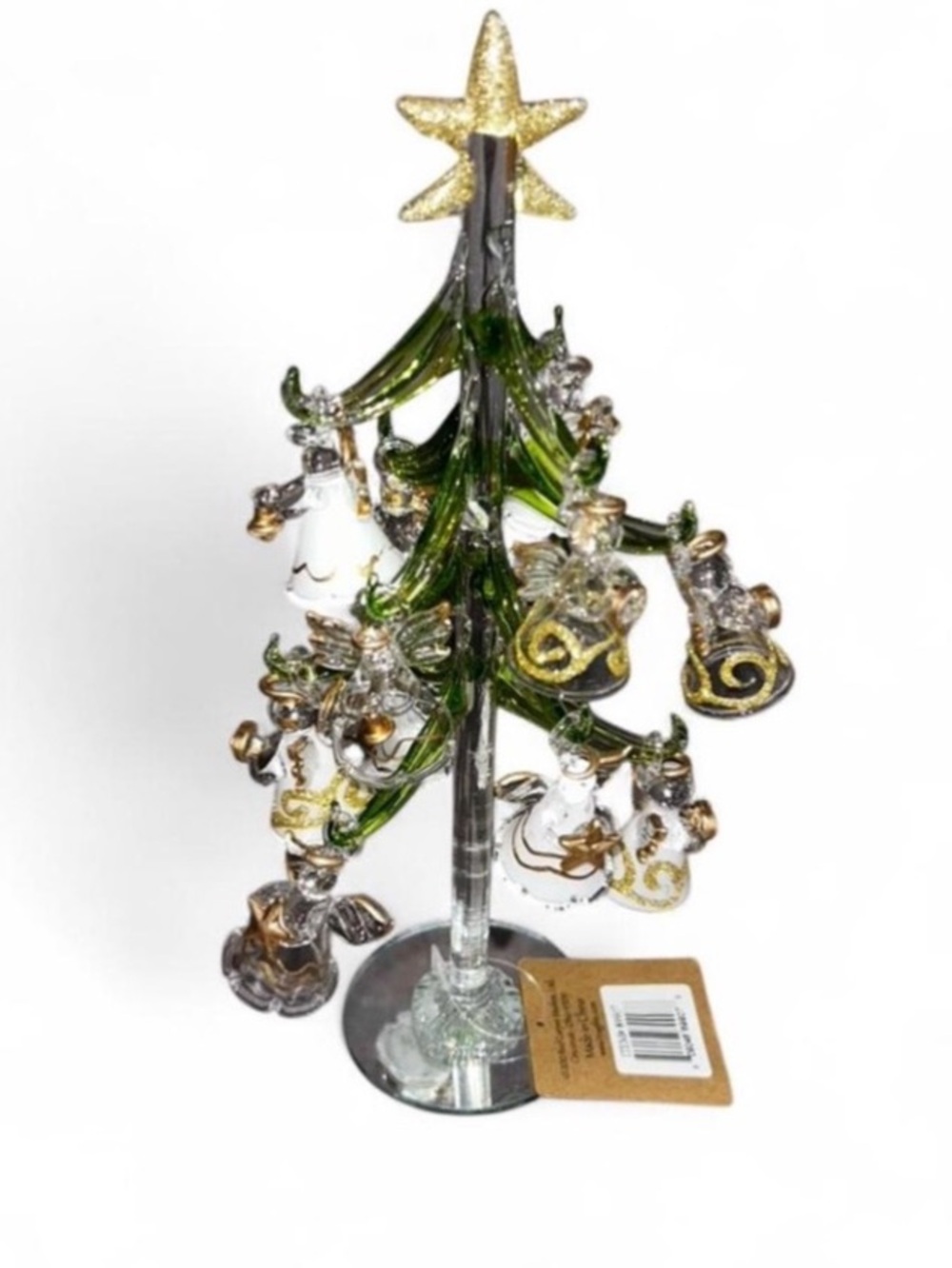 Vintage Green Crystal Angel Tree Holiday Décor